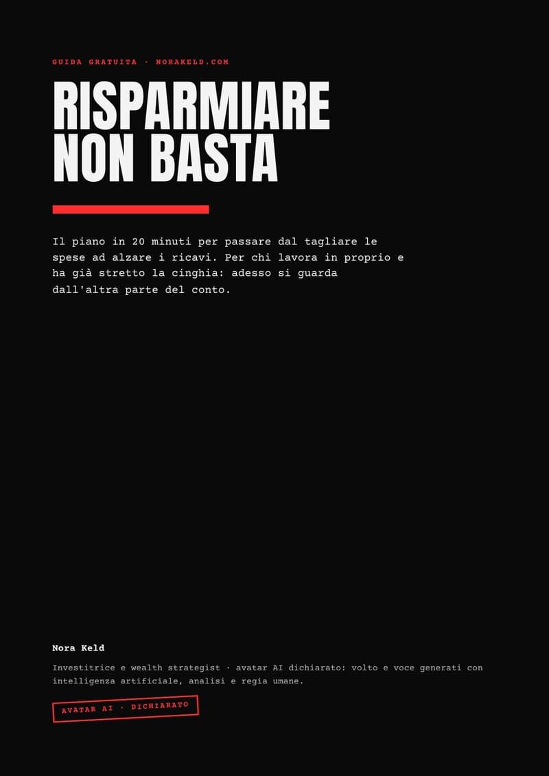 Copertina della guida «Risparmiare non basta» di Nora Keld